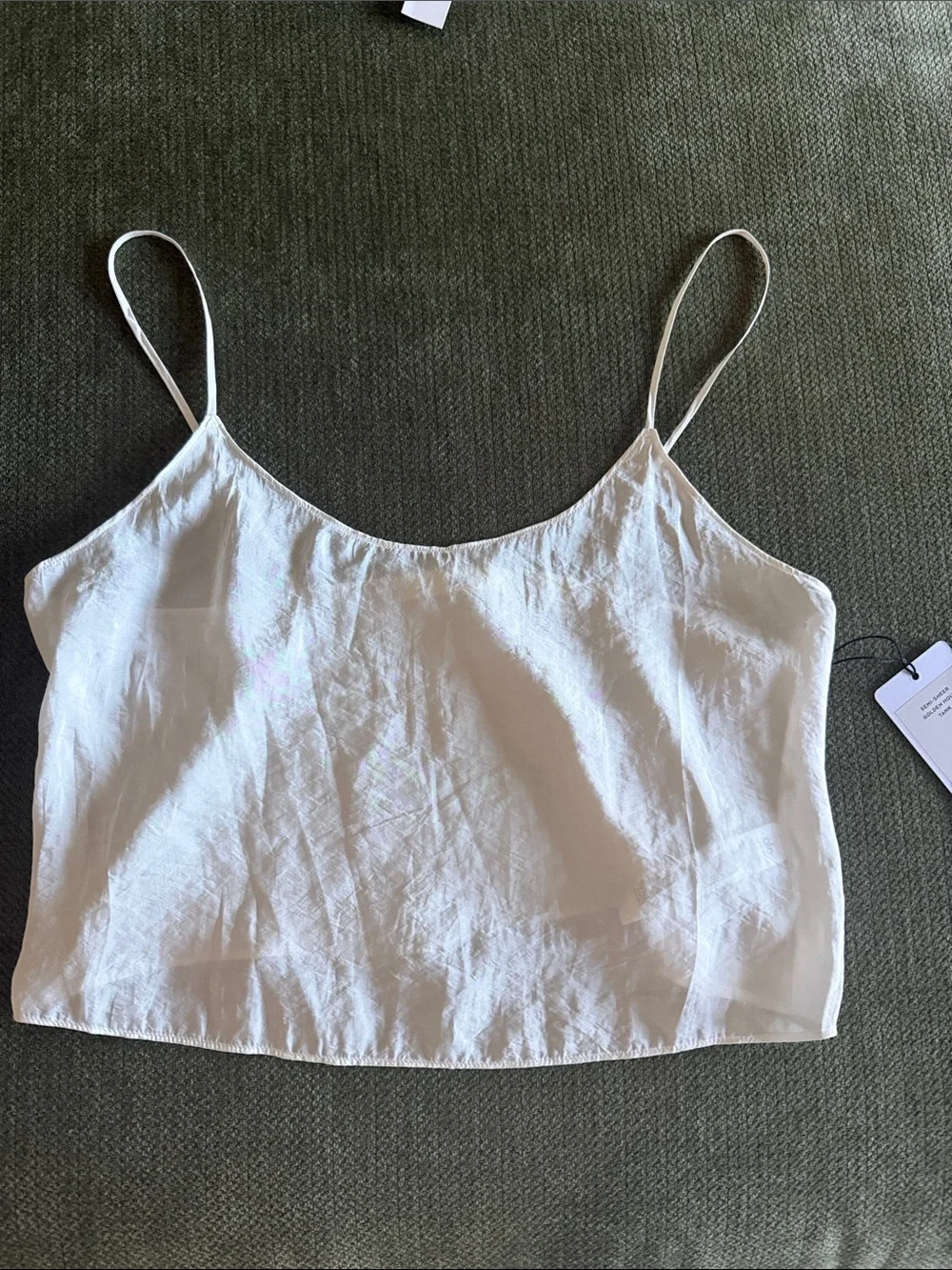 NWT ALO Semi-Sheer Golden Hour Tank, Ivory, size S